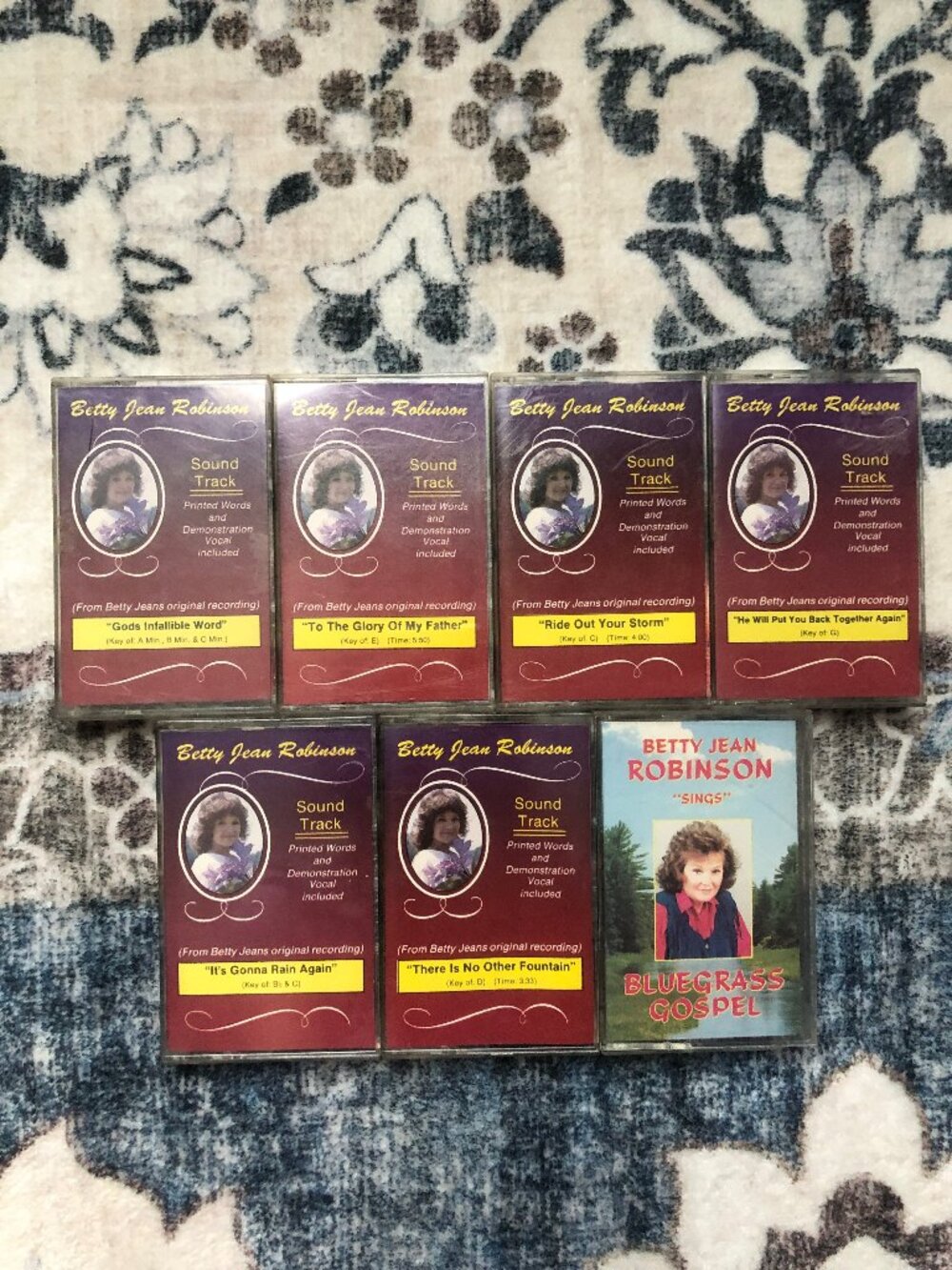 Betty Jean Robinson Sound Track Cassette Lot of 7 Gospel music